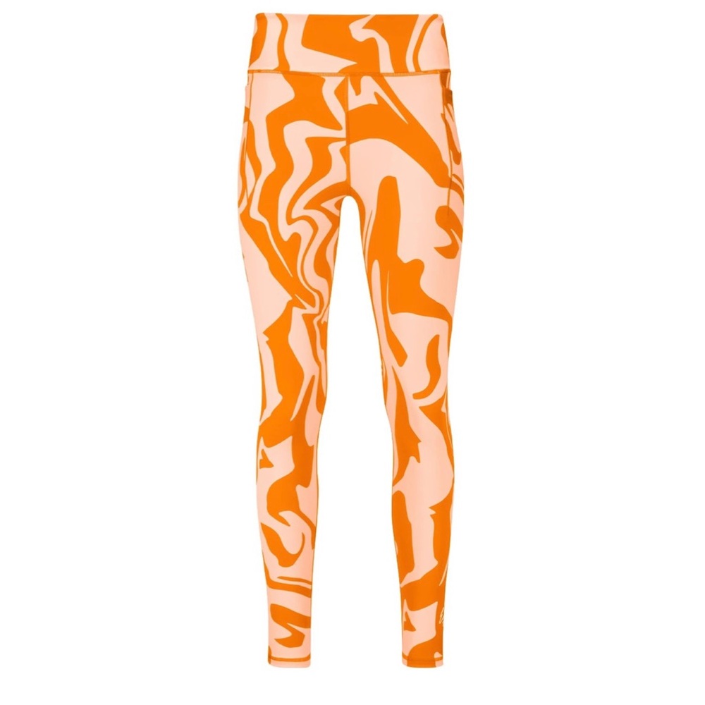 Orange Patterned Women's Leggings